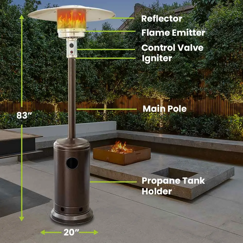 Propane Heater - Built-in Wheels, 48,000 BTU’s