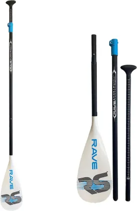 RAVE Sports SUP Paddle  Adjustable, Lightweight Oar for Stand Up Paddleboard, Floats and No Twist Handle Lock, Travel Style