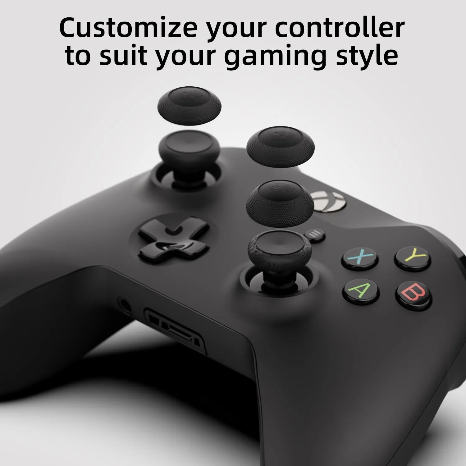 Skull & Co. Convex Thumb Grips Set: Skin, CQC Joystick Cap Analog Stick Cover for Xbox [XSX/XB1] Controller- Neon Yellow, 2 Pairs (4pcs)