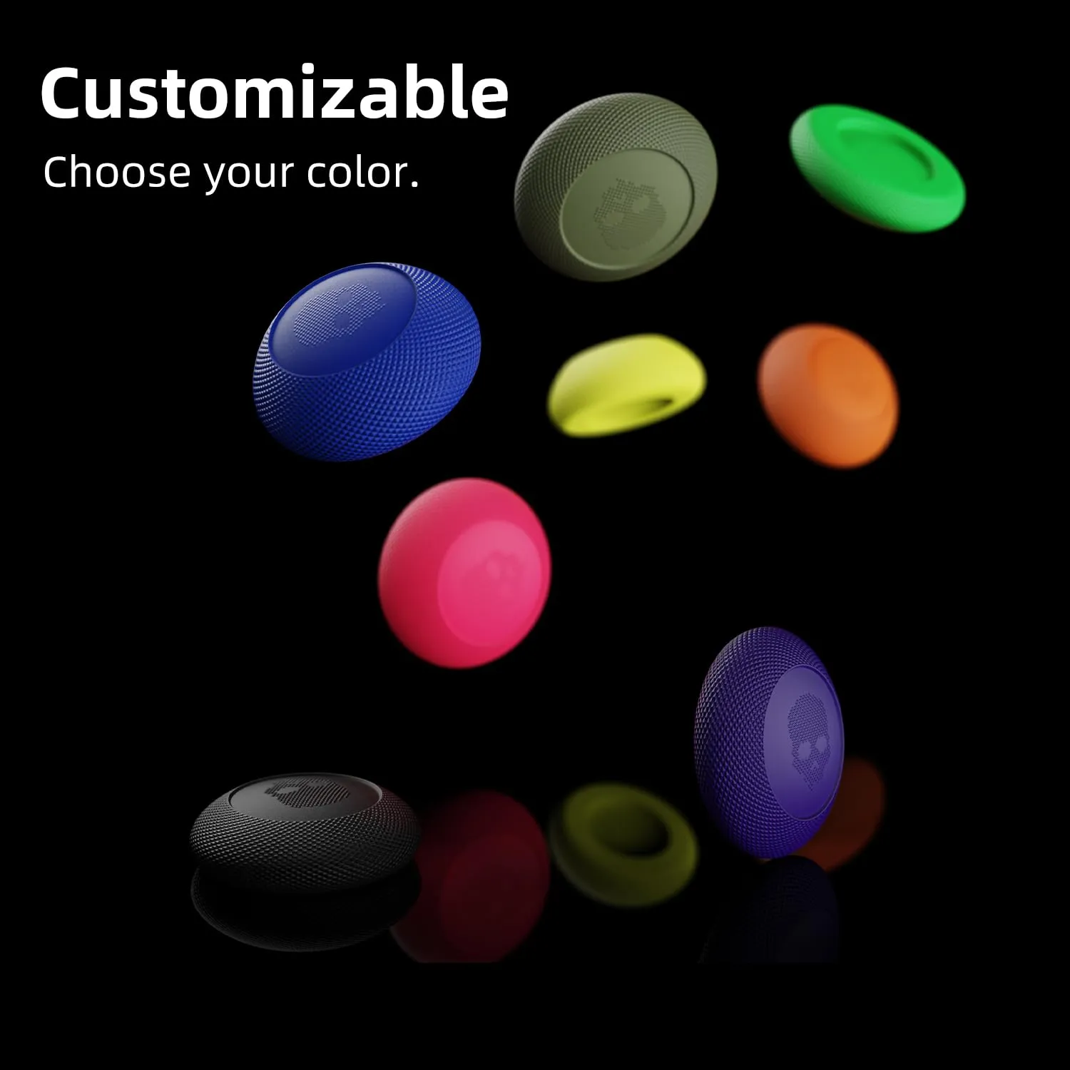 Skull & Co. Convex Thumb Grips Set: Skin, CQC Joystick Cap Analog Stick Cover for Xbox [XSX/XB1] Controller- Neon Yellow, 2 Pairs (4pcs)