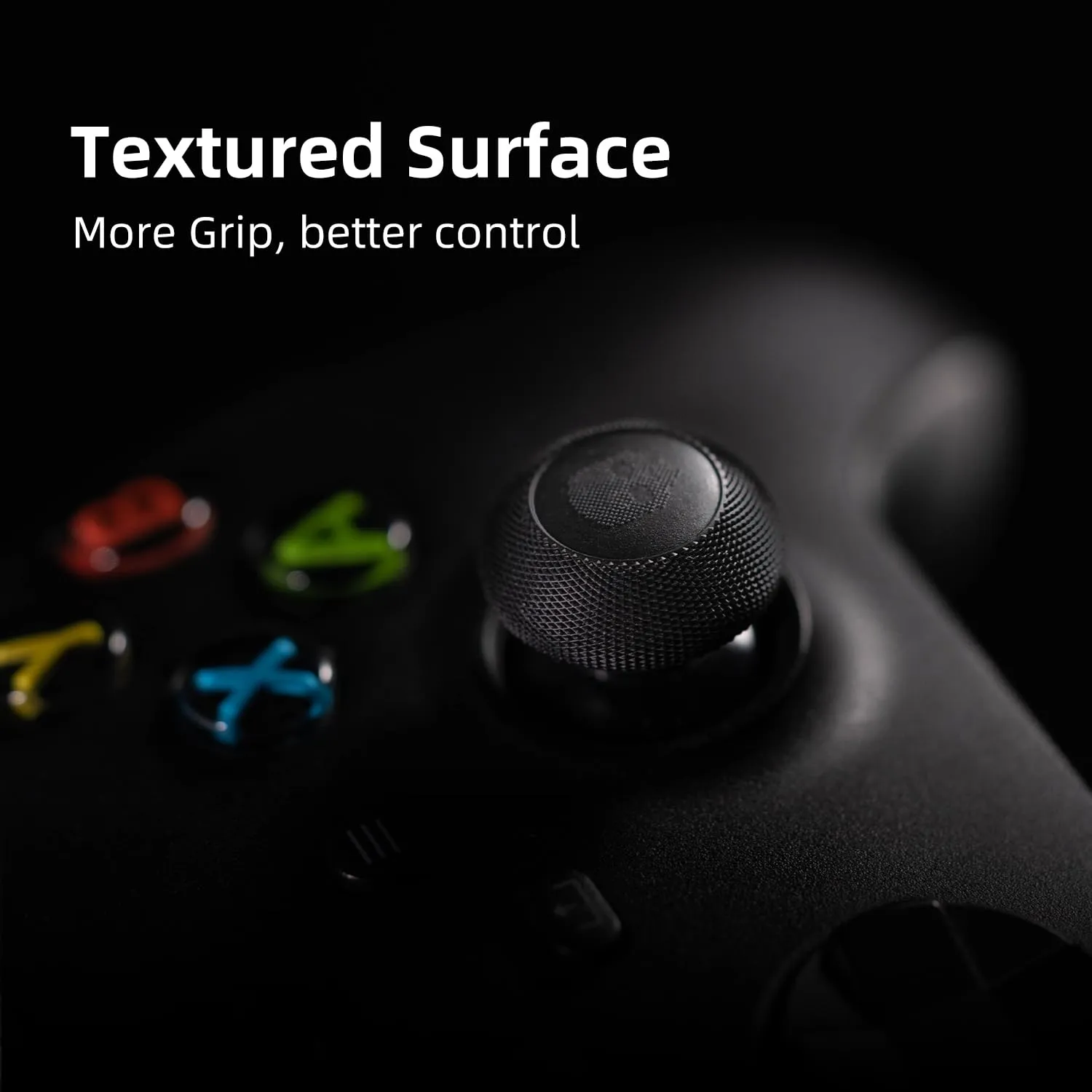Skull & Co. Convex Thumb Grips Set: Skin, CQC Joystick Cap Analog Stick Cover for Xbox [XSX/XB1] Controller- Neon Yellow, 2 Pairs (4pcs)