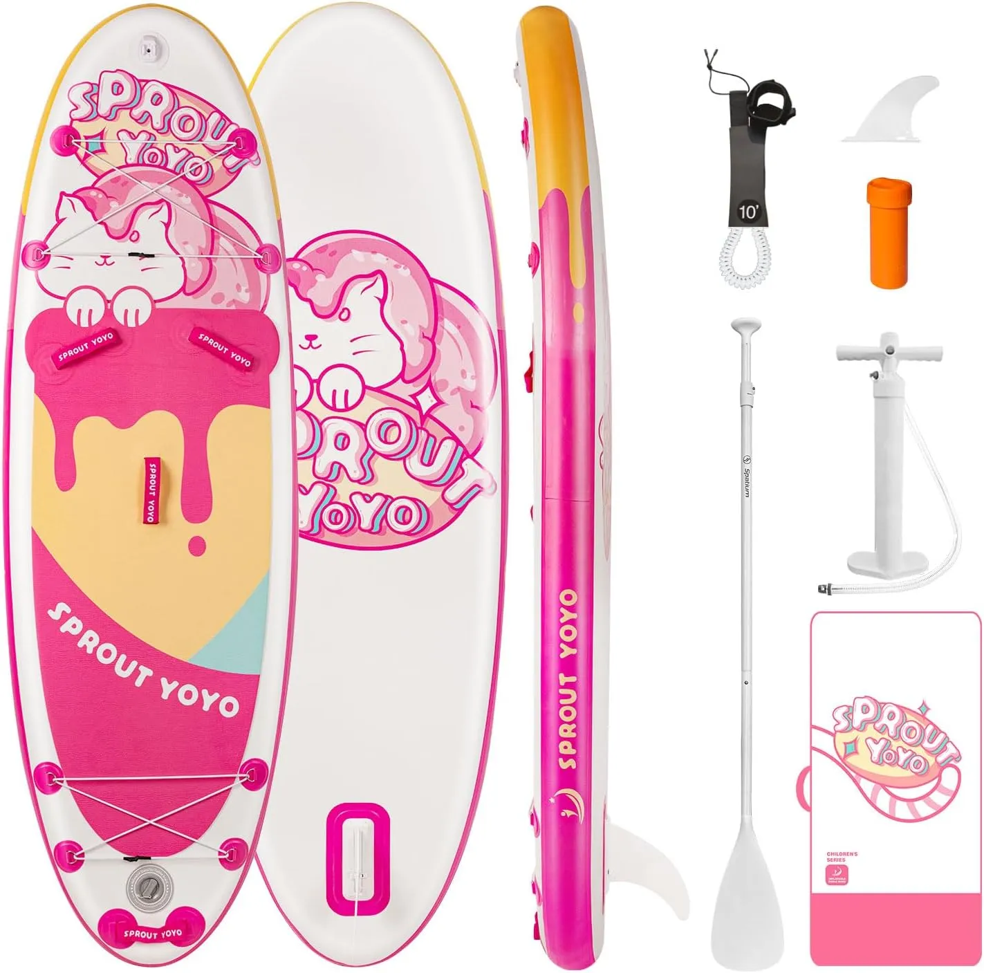 Spatium Kids Stand Up Paddle Board with Inflatable SUP Accessories, Durable, Lightweight, Wide Stable Design, Non-Slip Comfort Deck,Inflatable Paddle Board for Kid & Youth
