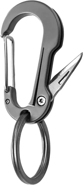 Titanium Carabiner Clip,Carabiner for Keys,Multifunctional Keychain with Keyring,Backpack Accessory,EDC Mens Keychain,Cool Gadget for Daily Use