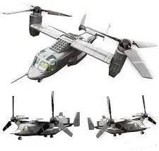 US Marines Osprey V-22 Building Blocks Toy Helicopter Plane