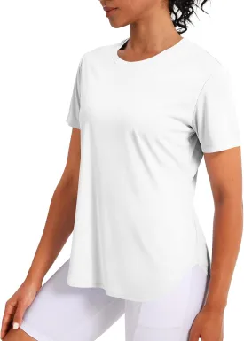 Women's Short Sleeve Workout Tops Athletic Shirts UV Protection Sun Shirts UPF 50  Quick Dry Lightweight