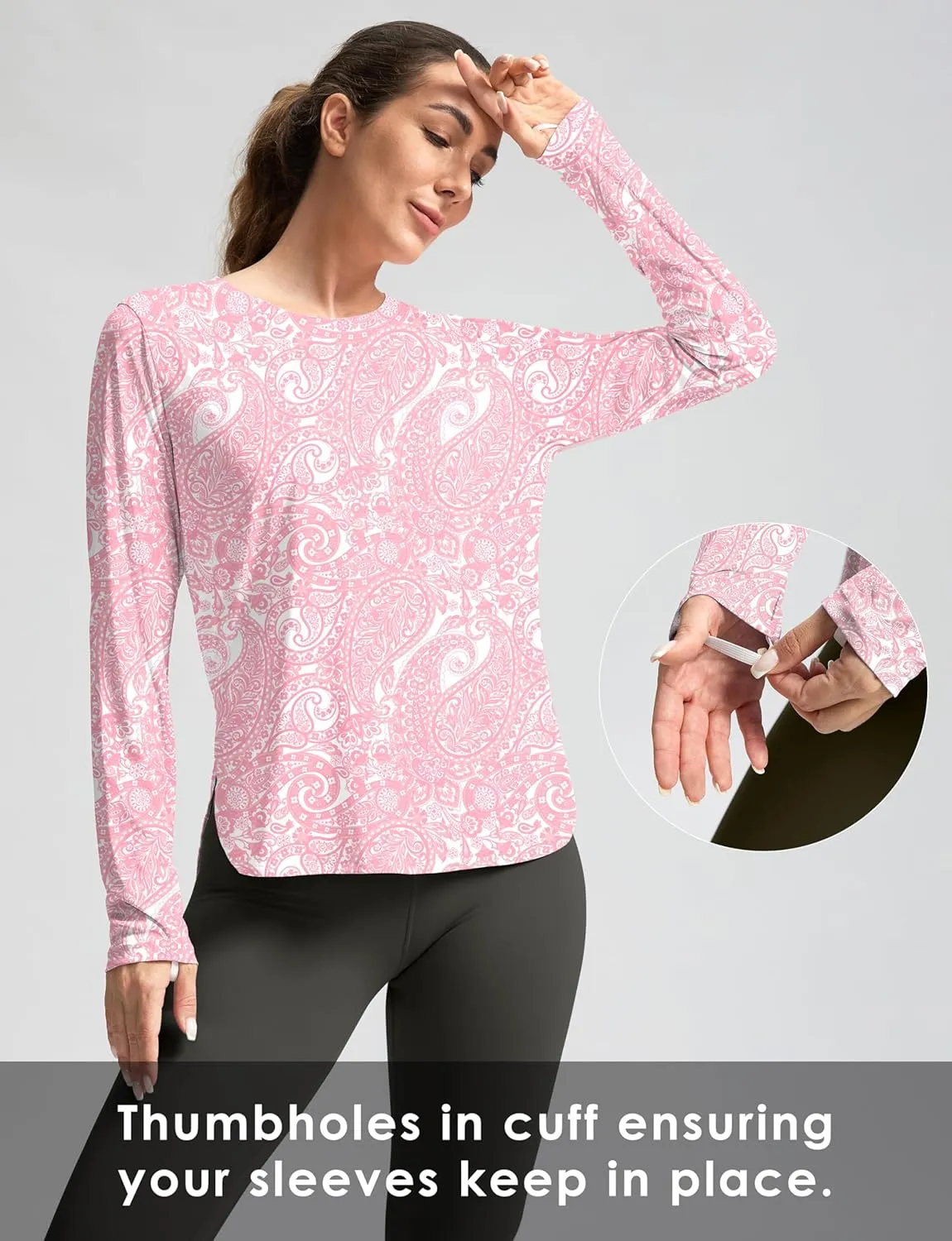 Women's Sun Shirts UPF 50  Long Sleeve UV Protection Shirt Lightweight Quick Dry Workout Hiking Tops for Women
