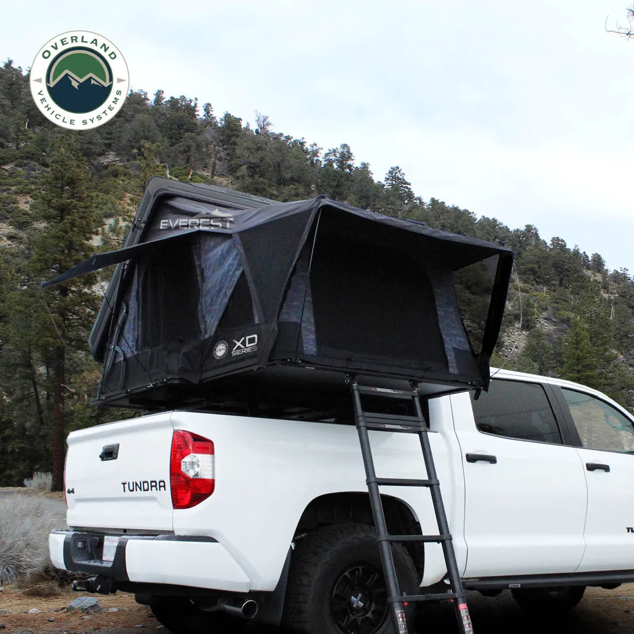 XD Everest Cantilever Aluminum Roof Top Tent - Grey Body & Black Rainfly